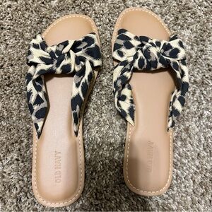 Leopard print sandals